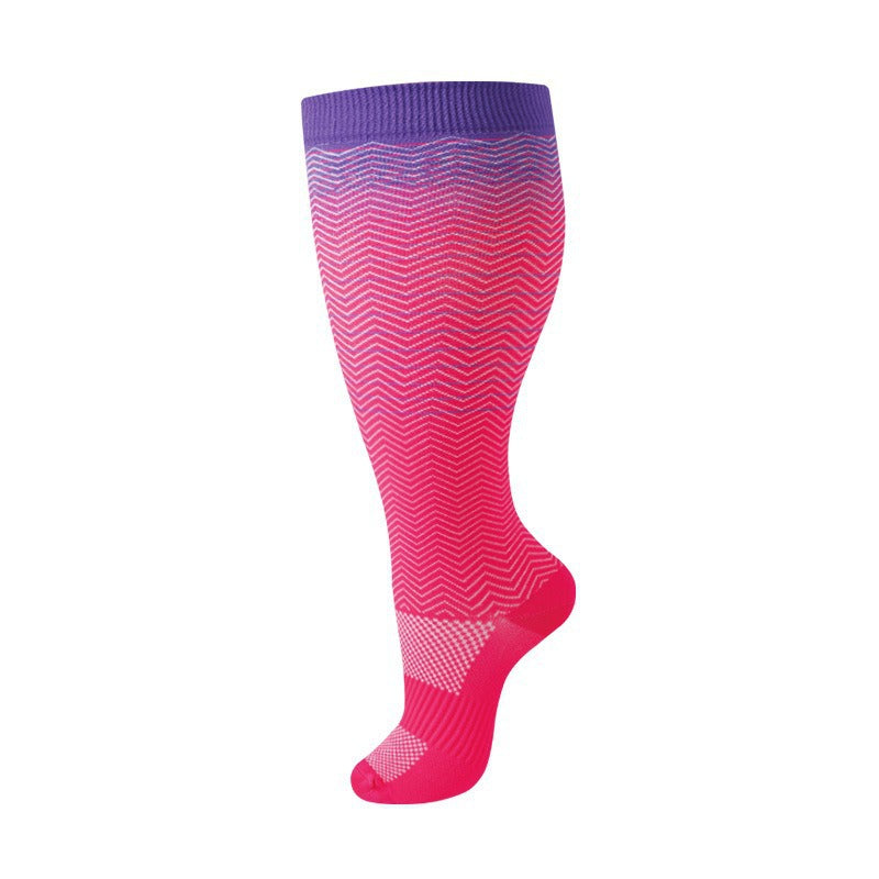 Plus Size Compression Socks Rainbows